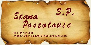 Stana Postolović vizit kartica